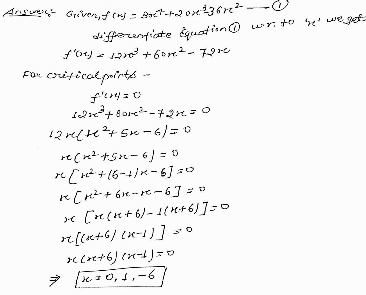 Calculus homework question answer, step 1, image 1