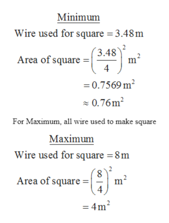 Solved A piece of wire 8 m long is cut into two pieces. One