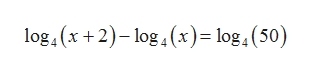 log,(x+2)-log,(x)- log,(50)
