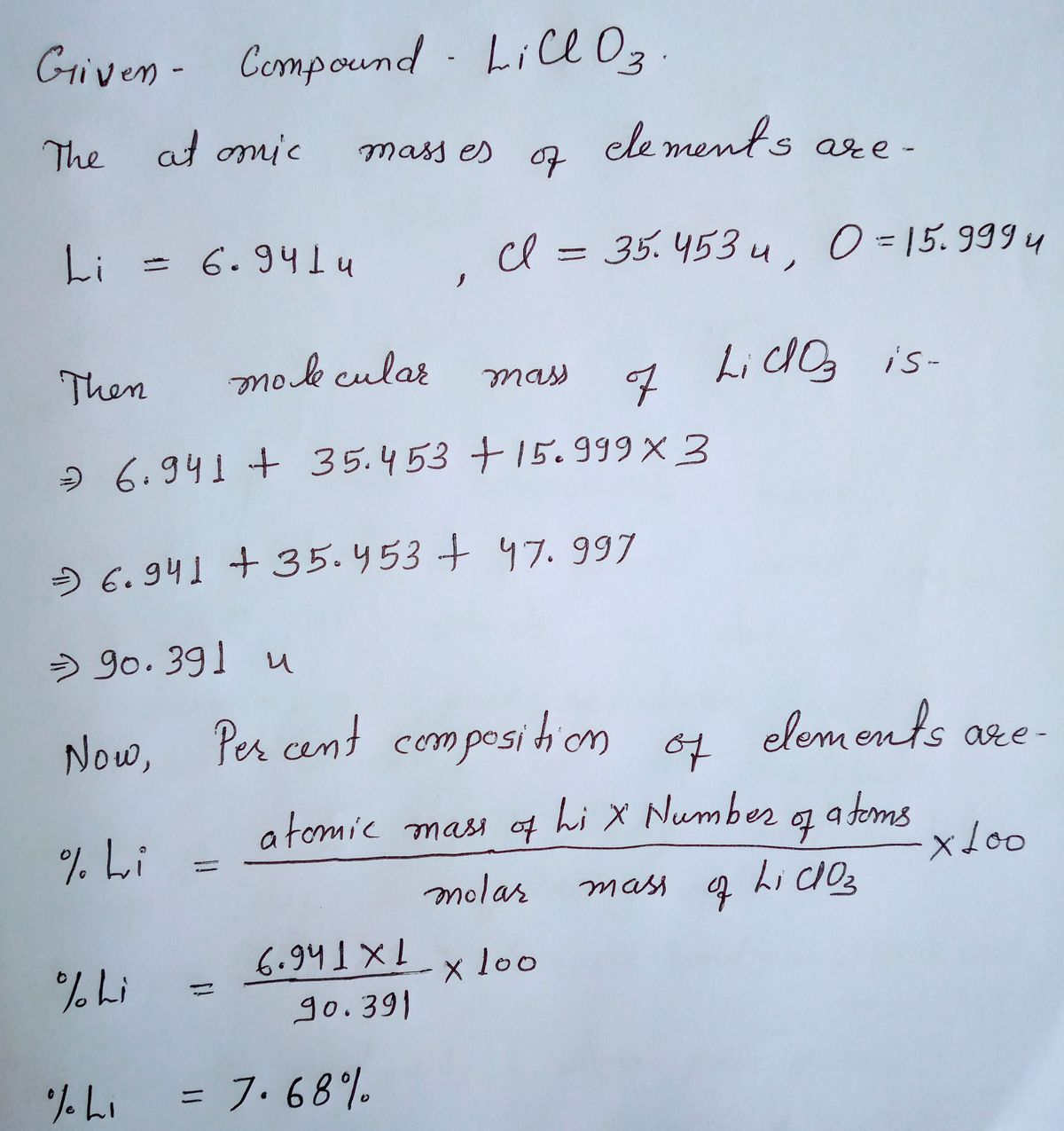 Chemistry homework question answer, step 1, image 1