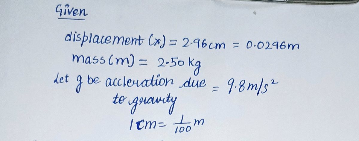 Physics homework question answer, step 1, image 1