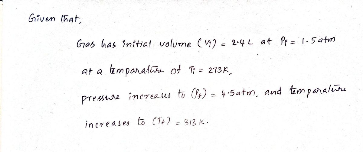 Answered: What is the final volume of the gas? A…