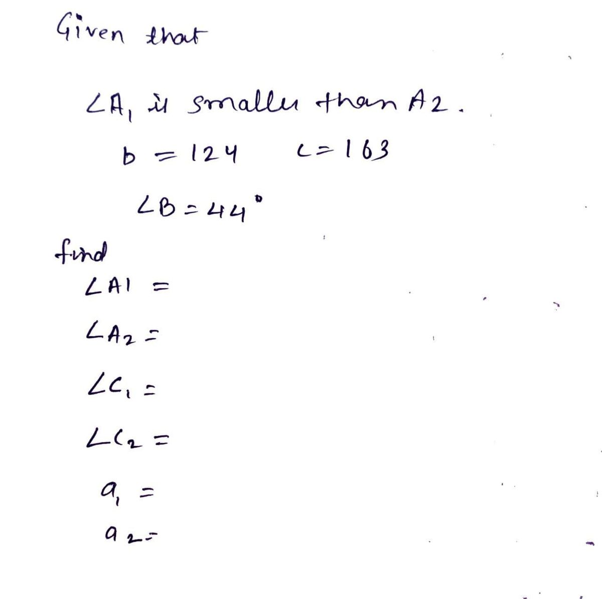 Trigonometry homework question answer, step 1, image 1