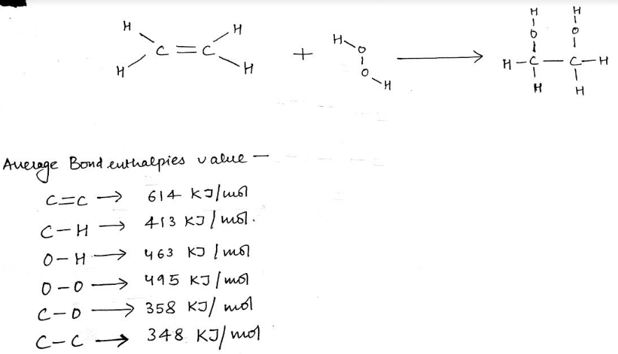 Answered Use average bond enthalpies linked bartleby