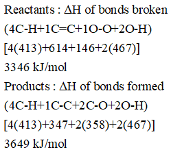 Answered Use average bond enthalpies linked bartleby