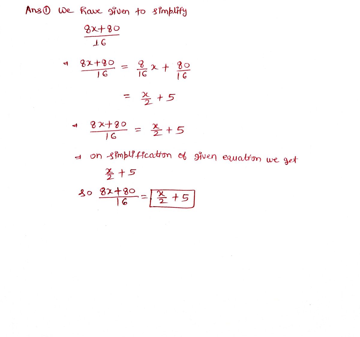 Algebra homework question answer, step 1, image 1