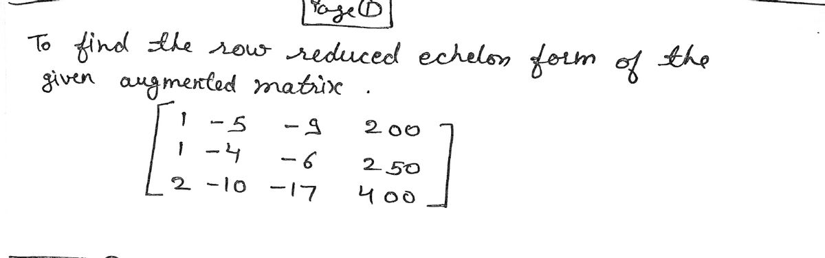 Answered Find the reduced row echelon form of bartleby