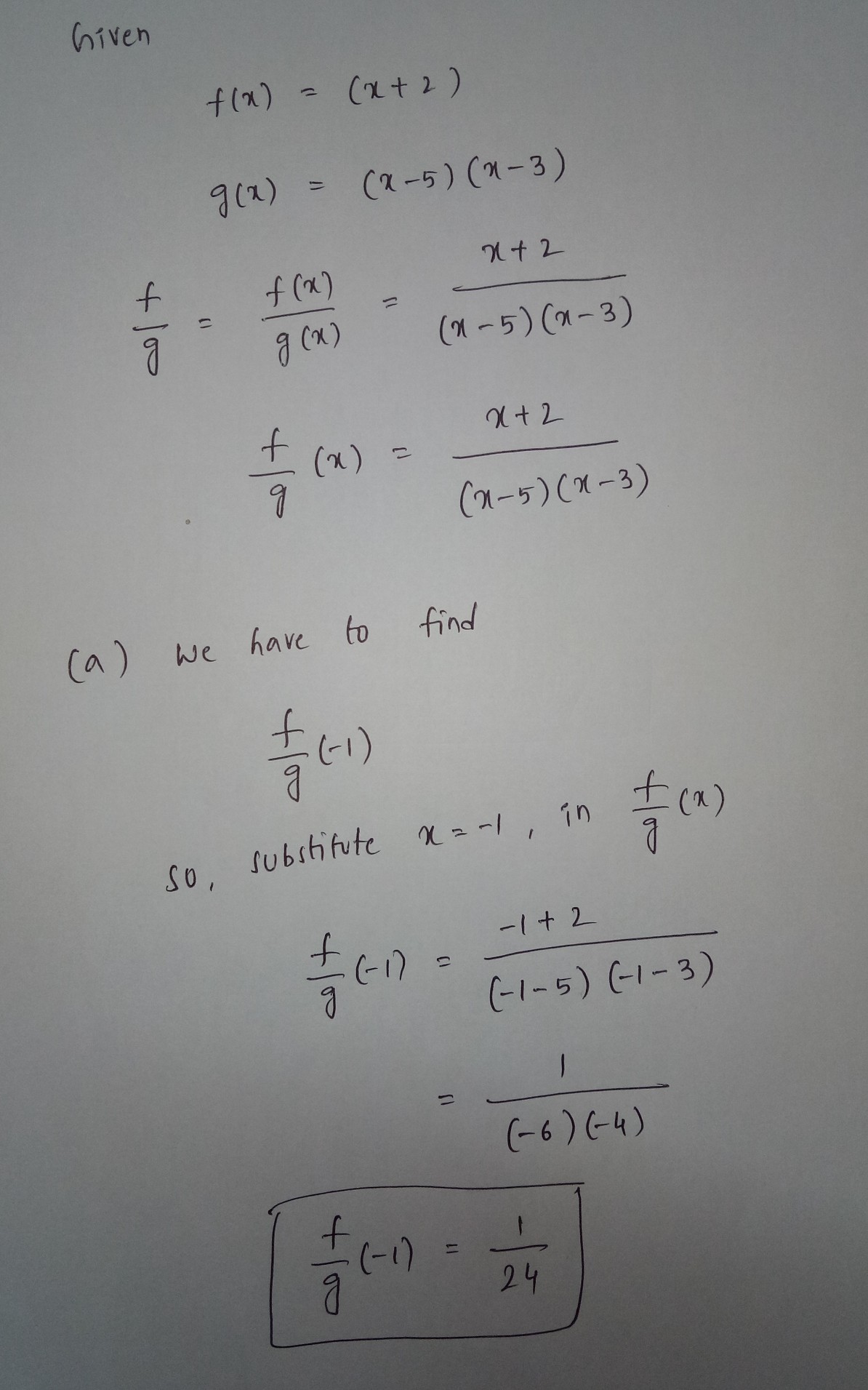 Algebra homework question answer, step 1, image 1