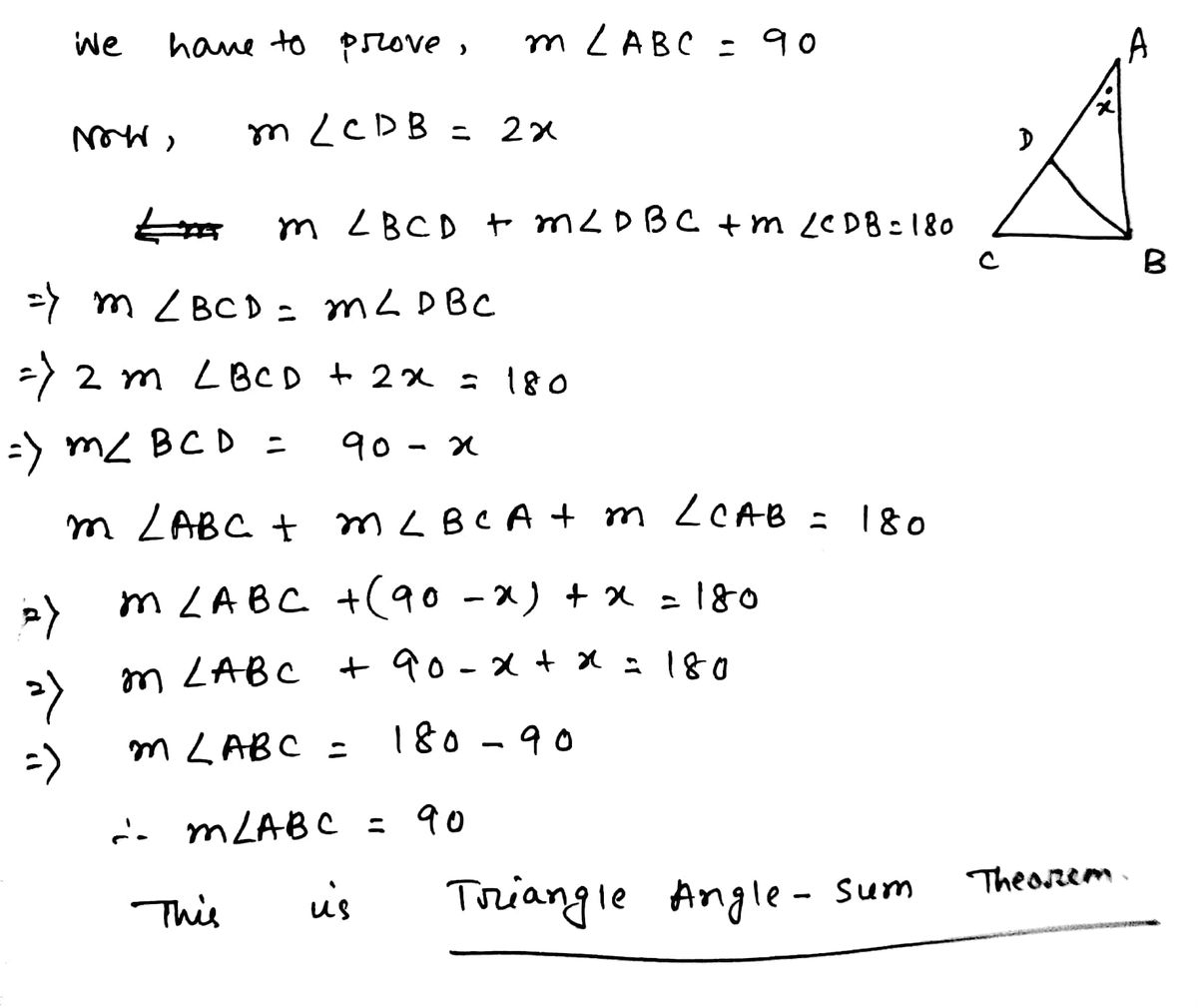 Answered Prove that LABC is a right angle. bartleby