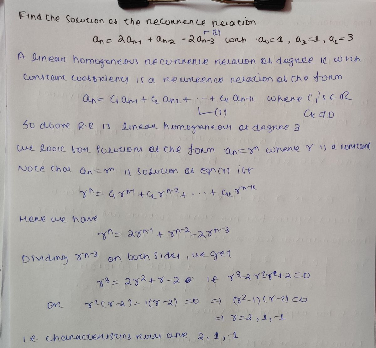 Advanced Math homework question answer, step 1, image 1