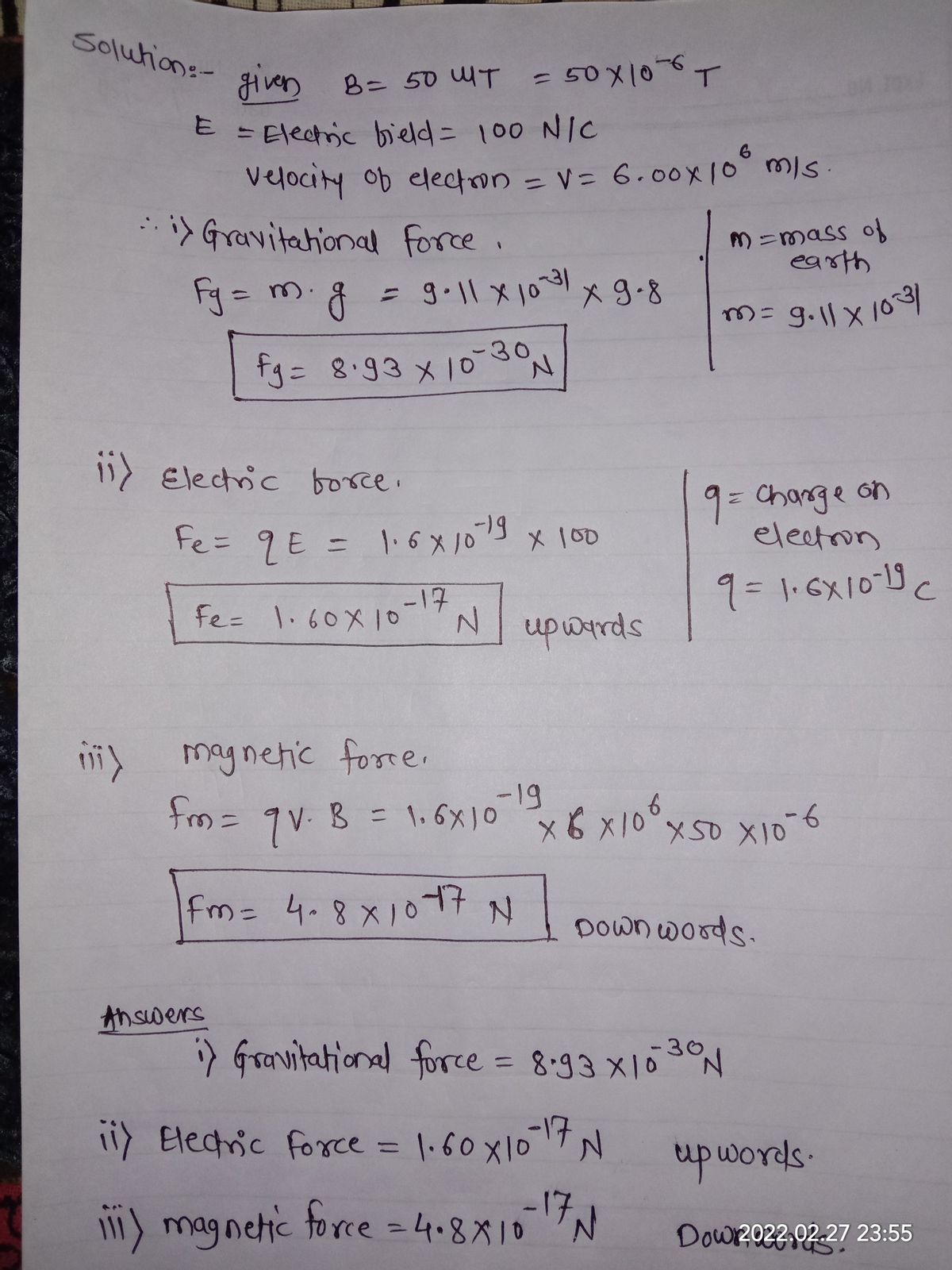 Physics homework question answer, step 1, image 1