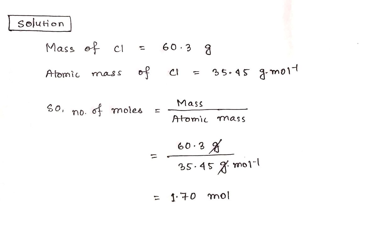 Chemistry homework question answer, step 1, image 1