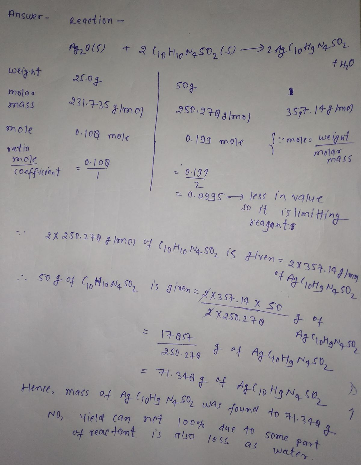 Chemistry homework question answer, step 1, image 1