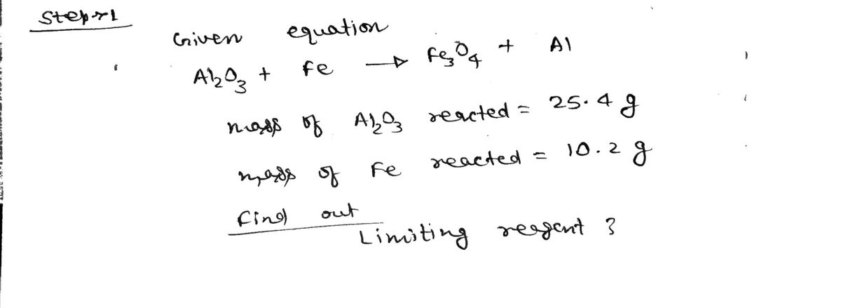 Chemistry homework question answer, step 1, image 1