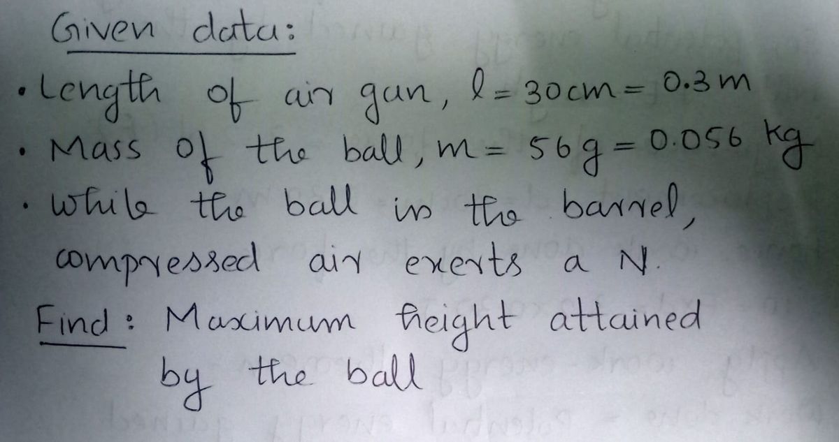 Physics homework question answer, step 1, image 1