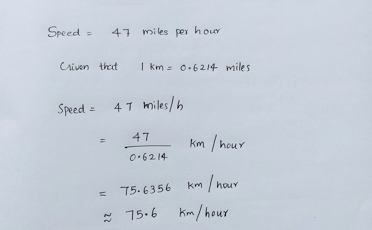 47 km outlet in miles