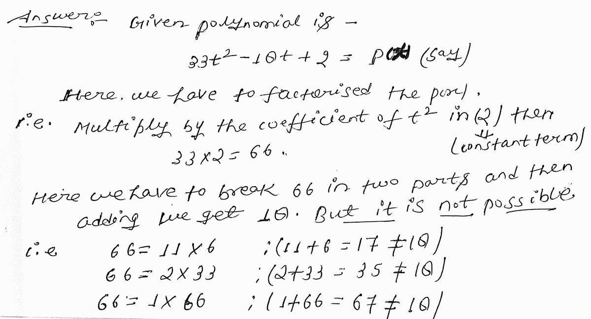 Algebra homework question answer, step 1, image 1