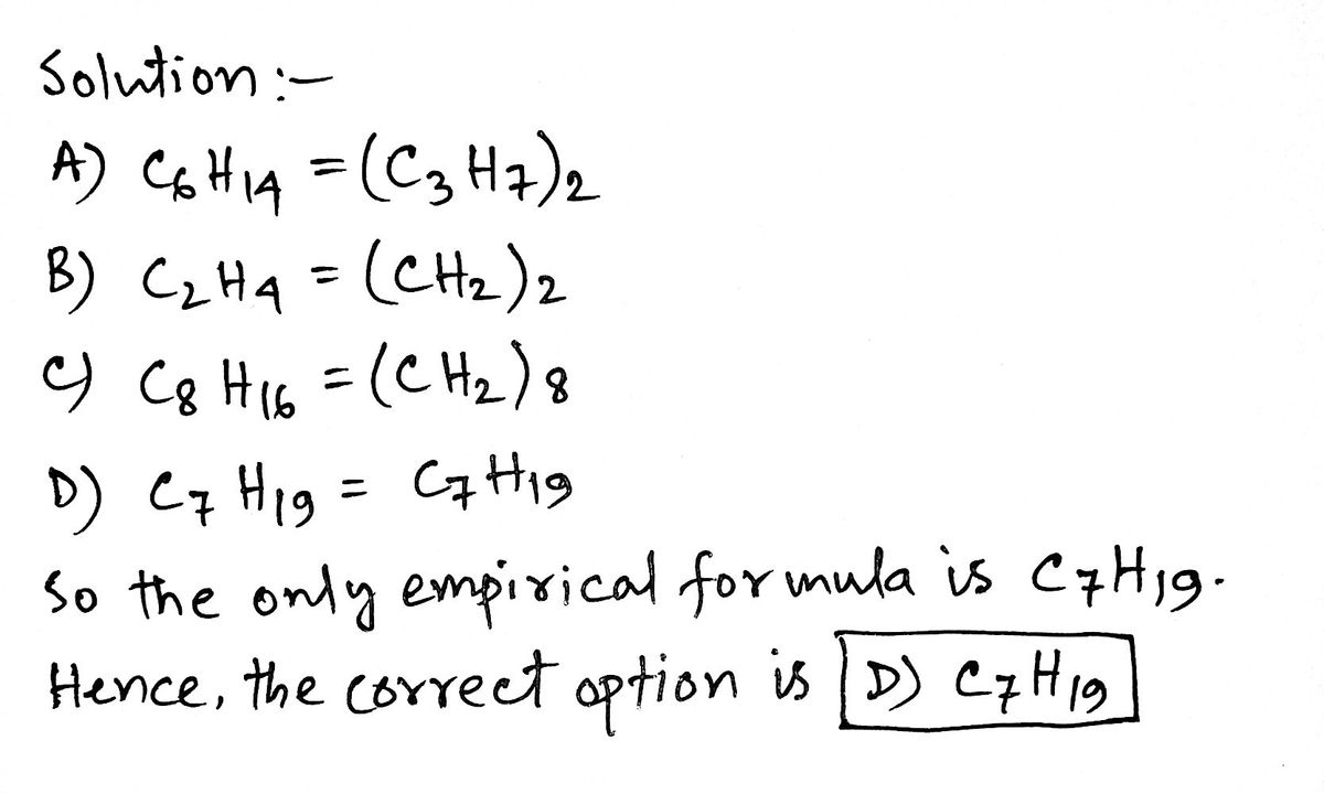 Answered 2.The only empirical formula is Group bartleby