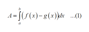 A= [(f(x)-g(x)dx..1)
