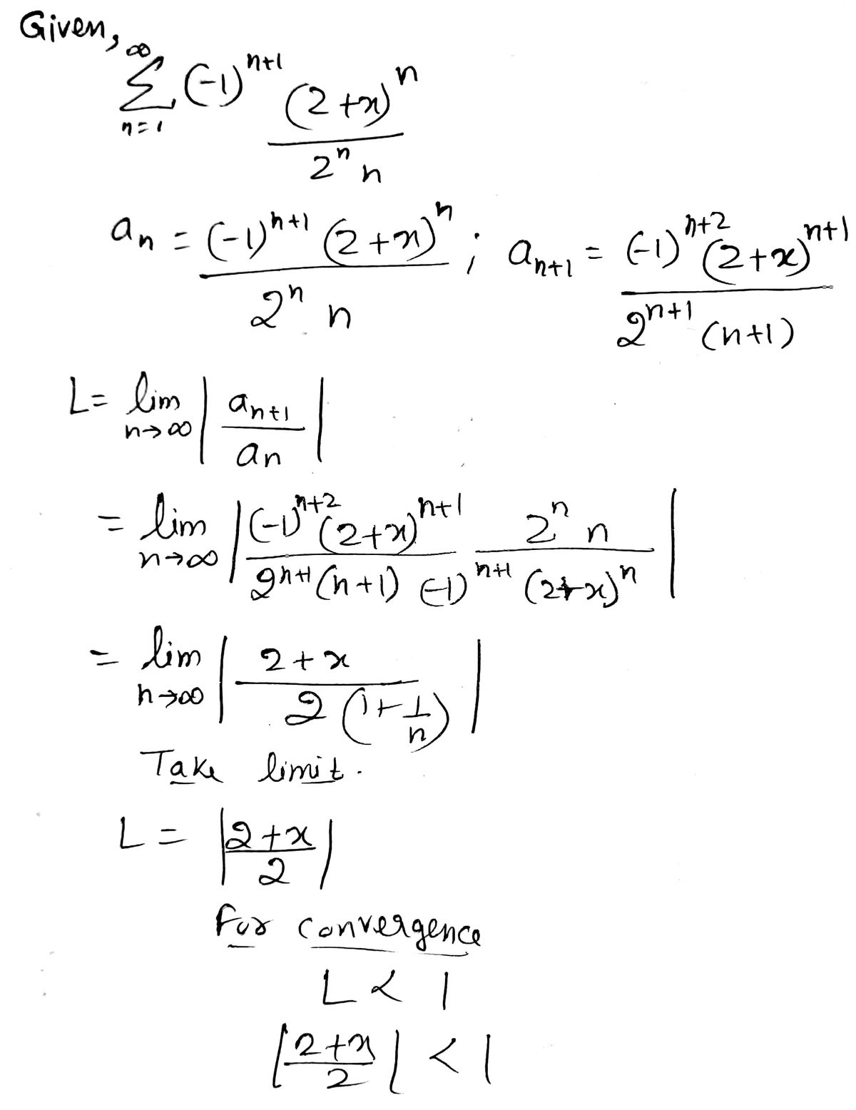 Calculus homework question answer, step 2, image 1