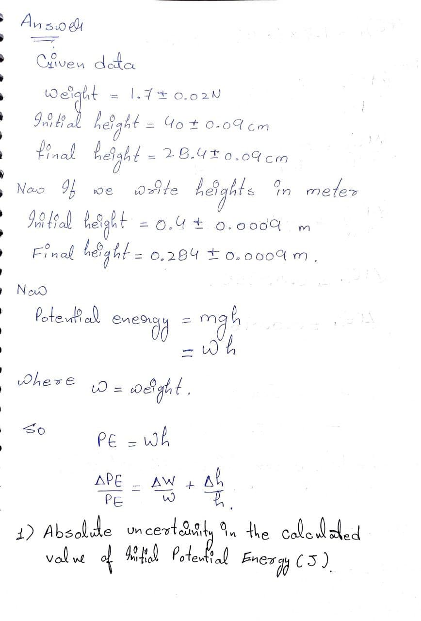 Physics homework question answer, step 1, image 1