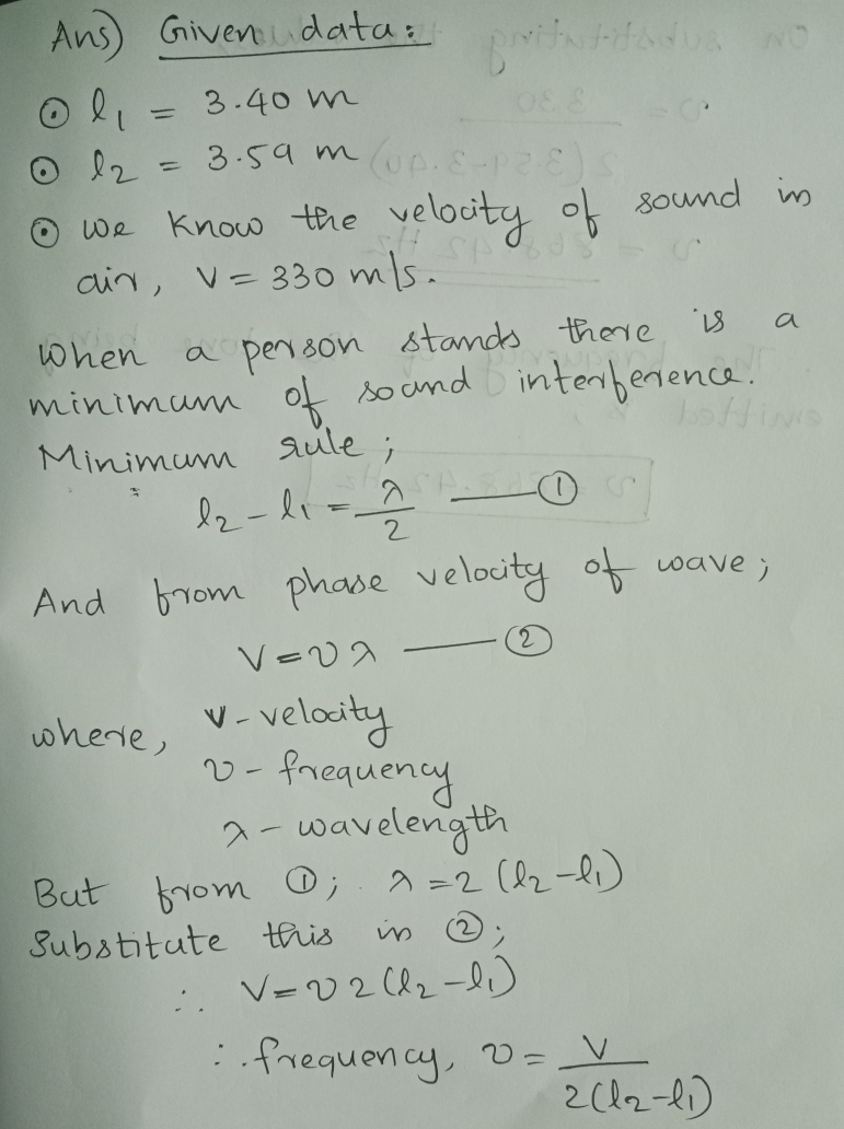 Physics homework question answer, step 1, image 1