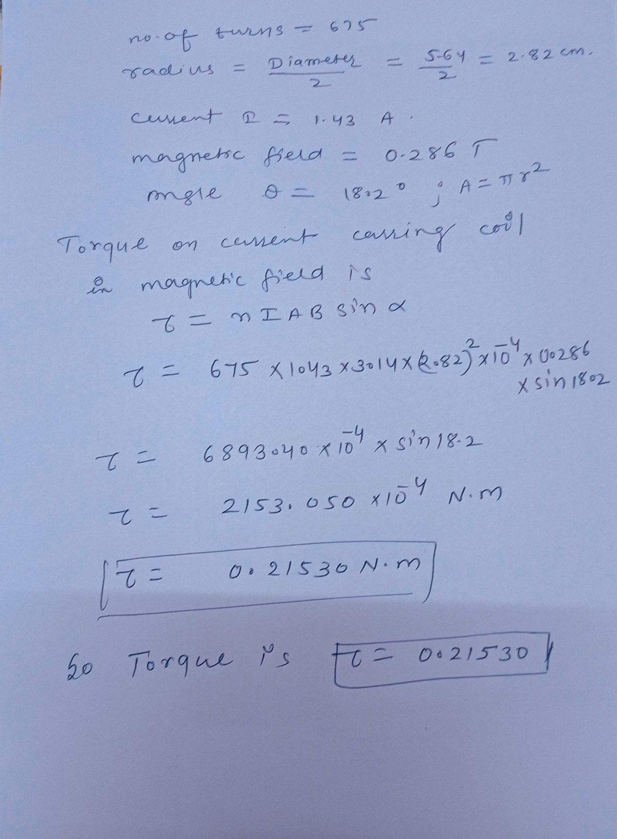 Physics homework question answer, step 1, image 1