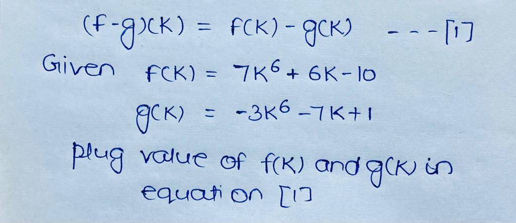 Algebra homework question answer, step 1, image 1