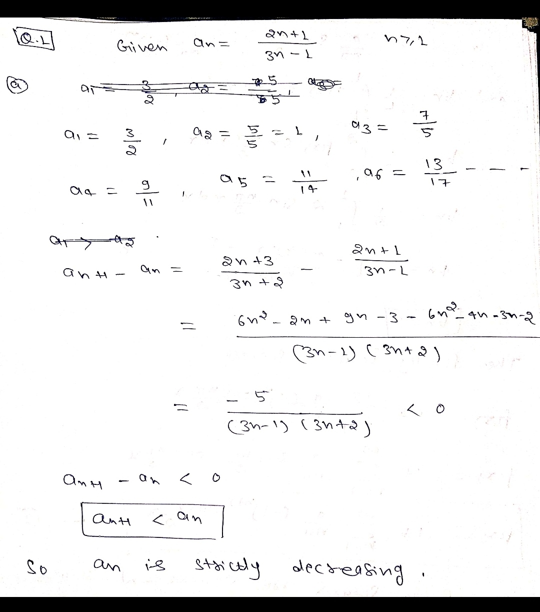 Calculus homework question answer, step 1, image 1