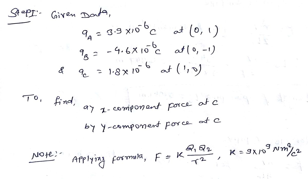 Physics homework question answer, step 1, image 1