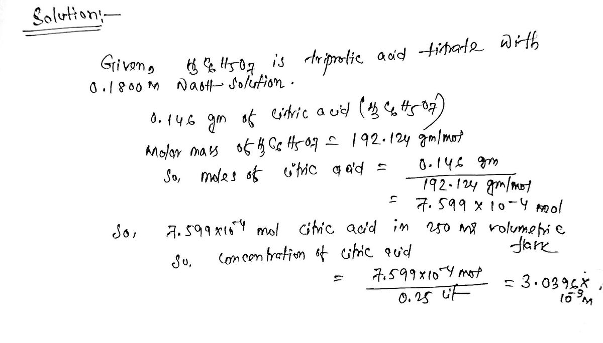 Chemistry homework question answer, step 1, image 1