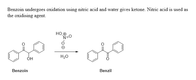 benzoin to benzil nitric acid mechanism