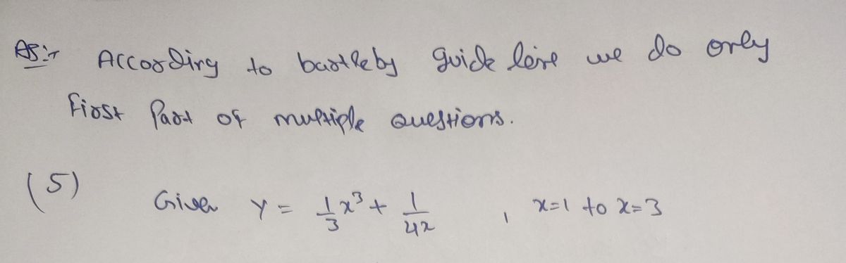 Calculus homework question answer, step 1, image 1