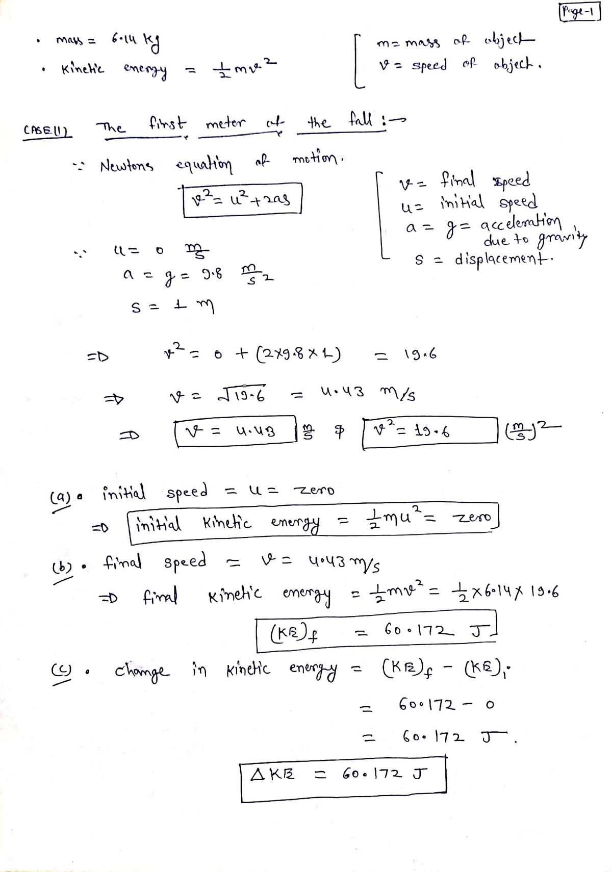 Physics homework question answer, step 1, image 1