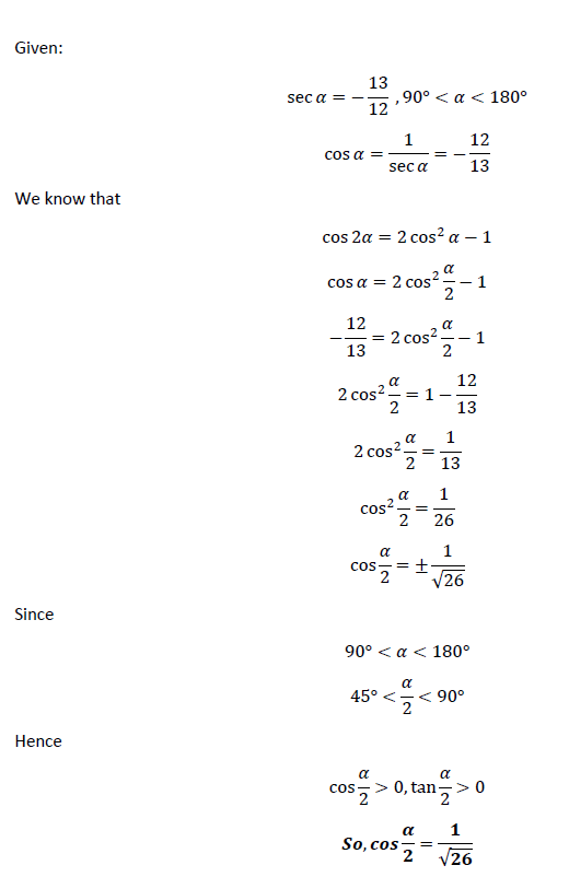 Trigonometry homework question answer, step 1, image 1