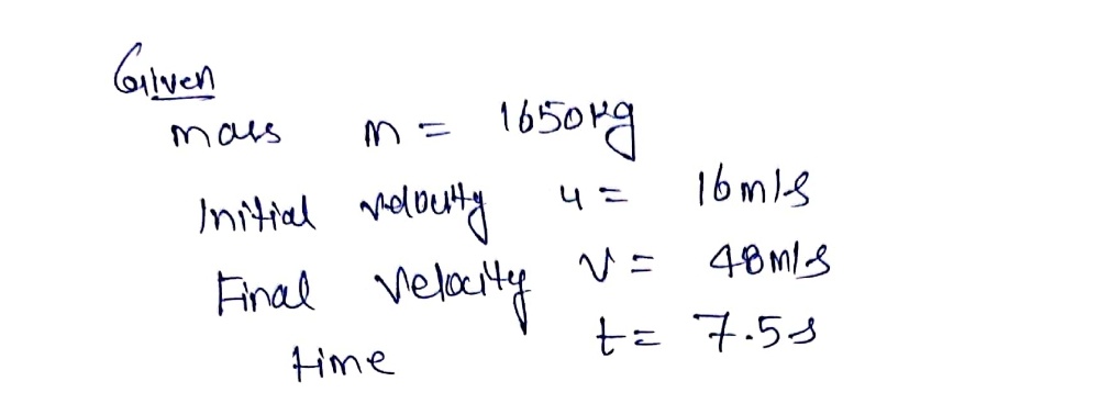 Physics homework question answer, step 1, image 1