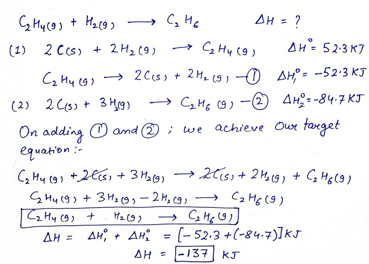 Answered what is the standard enthalpy change bartleby