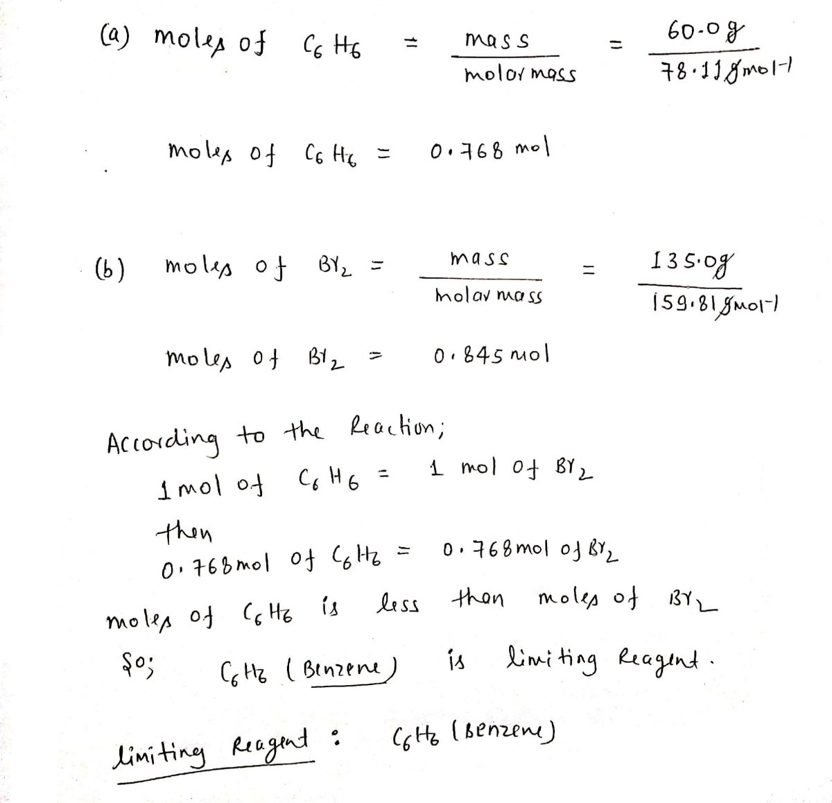 Answered Benzene C6H6 reacts with bromine bartleby