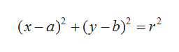 (x-a)² +(y – b) =r?
