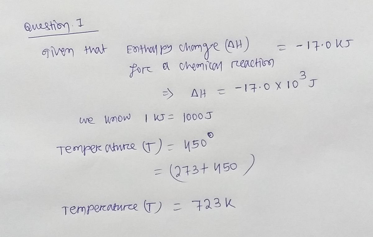 Chemistry homework question answer, step 1, image 1