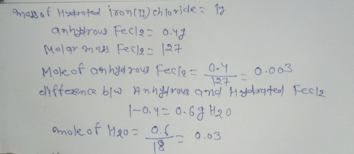 Chemistry homework question answer, step 1, image 1