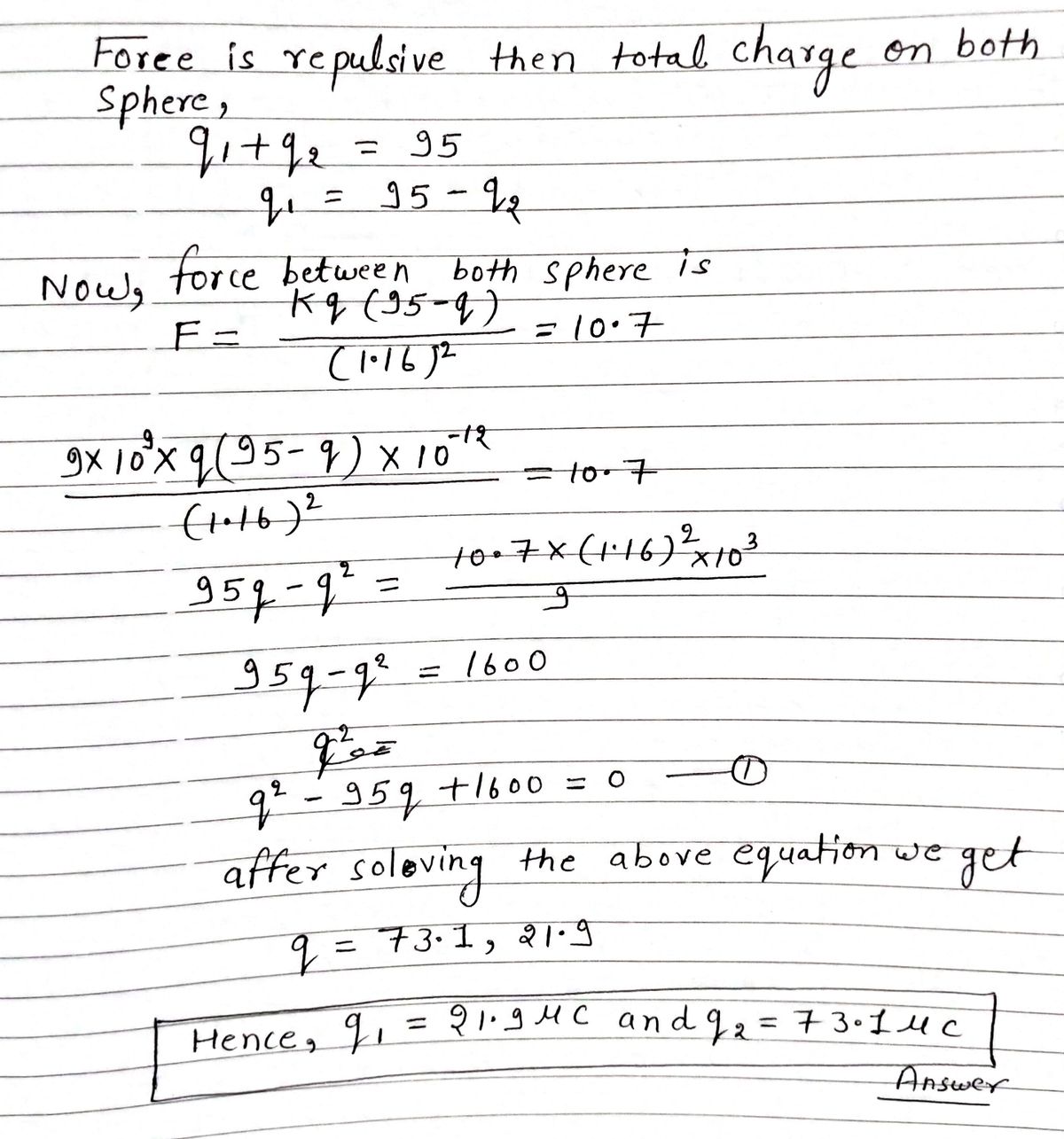 Physics homework question answer, step 1, image 1