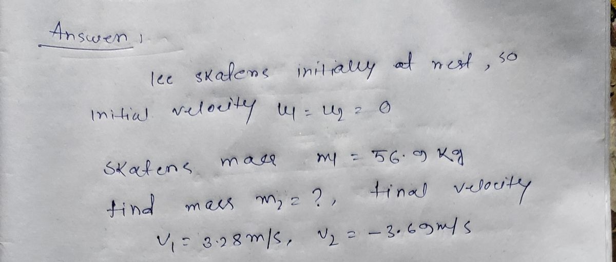 Physics homework question answer, step 1, image 1