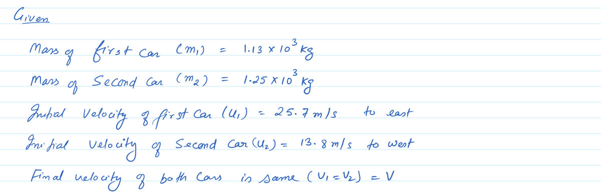 Physics homework question answer, step 1, image 1