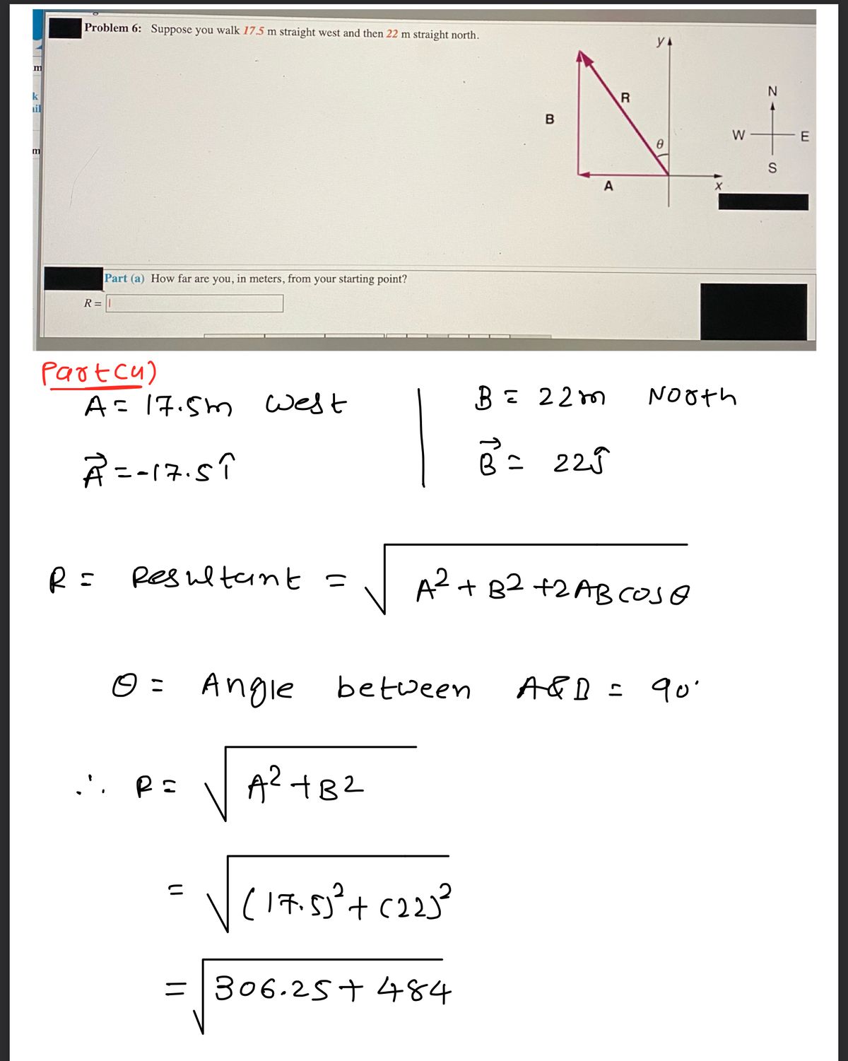 Physics homework question answer, step 1, image 1