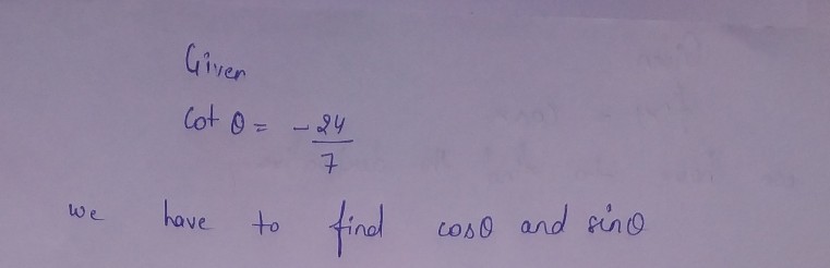 Trigonometry homework question answer, step 1, image 1