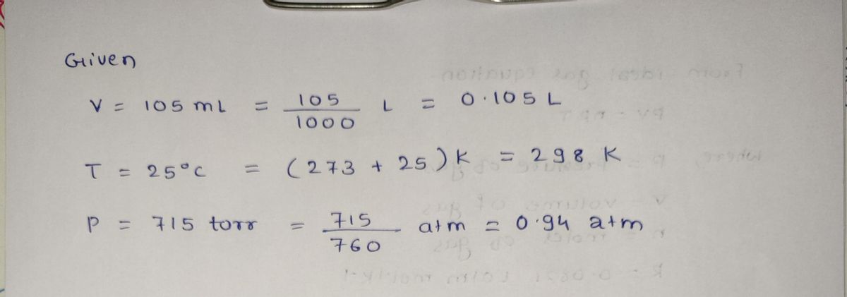 Chemistry homework question answer, step 1, image 1