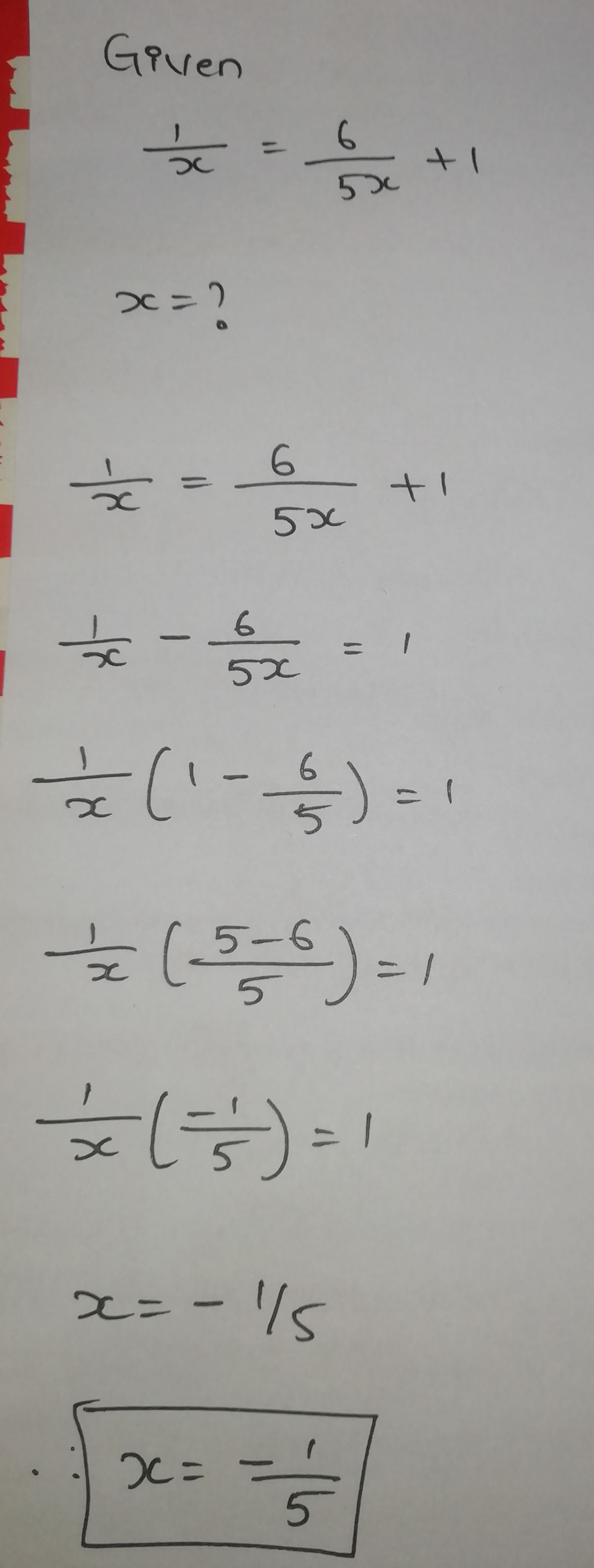 Algebra homework question answer, step 1, image 1