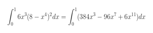 | 62*(8 – a*)°dx = | (384r* – 96z" + 6z")dx
