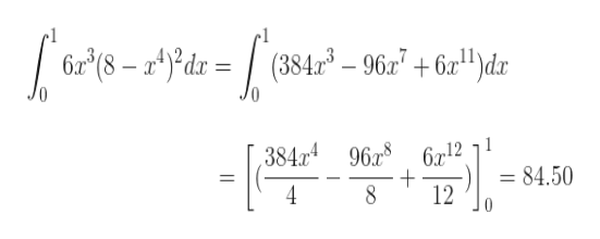 6z*(8 – a*)*dr = / (384r² – 96z" + 6x")dr
,11
384.x4 96x³ 6x12
= 84.50
4
12
||
